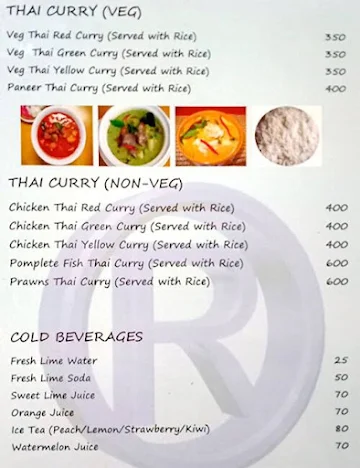 Rajan Sizzlers & Chinese Restaurant menu 
