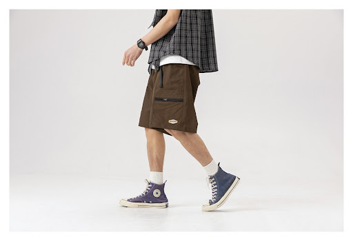 Title 2, Vintage Zipper Workwear Pocket Shorts for Men. ...