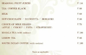 Black Pepper Lounge - Case de Bengaluru menu 
