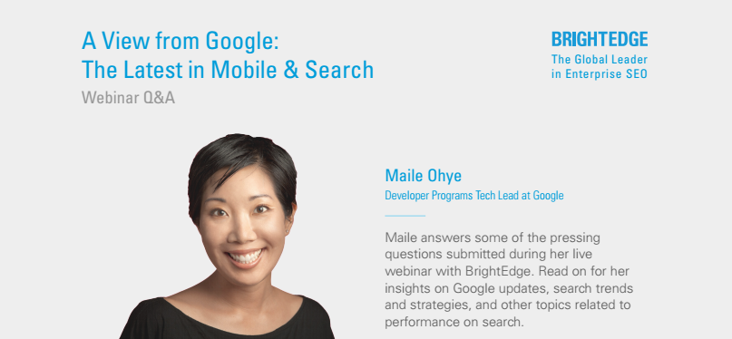 Maile Ohye, Google SEO, Mobile, BrightEdge Webinar