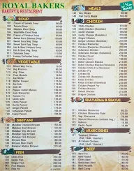 Royal Bakery & Restaurant menu 2