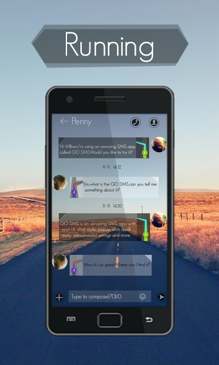 GO SMS RUNNING THEME - 1.0 - (Android)