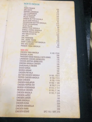 Calicut restaurant menu 