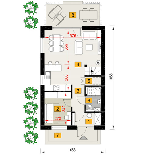 Rezolutny A3N - A112aN+AR3 - Rzut parteru