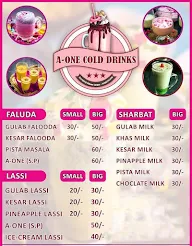 A One Cold Drinks menu 1