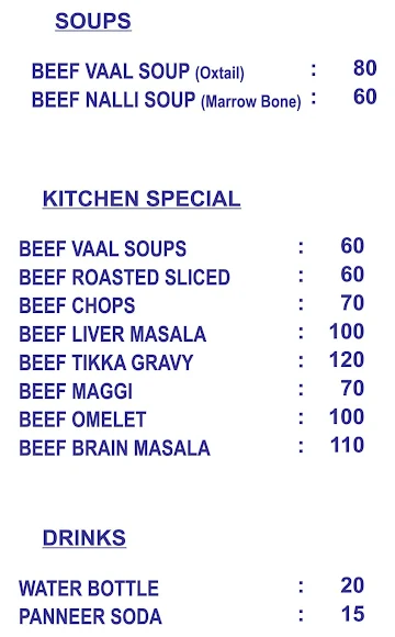 Aafiya Homely Kitchen menu 
