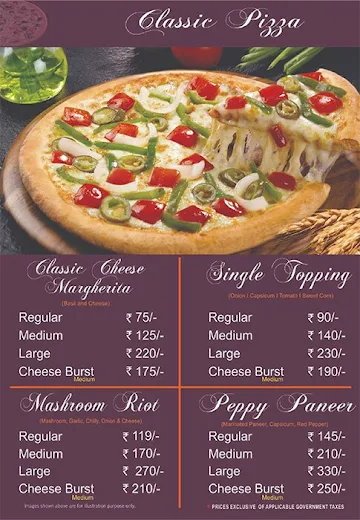 Pizza City menu 