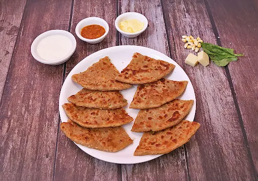 2 Cheese Corn Palak Paratha