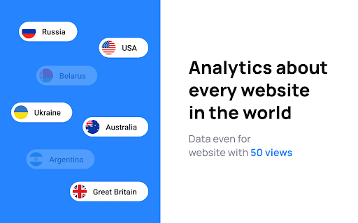 Australia Great Britain Analytics about every website in the world website views 