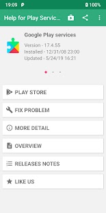 Help for Play Services (Info - Update) Screenshot