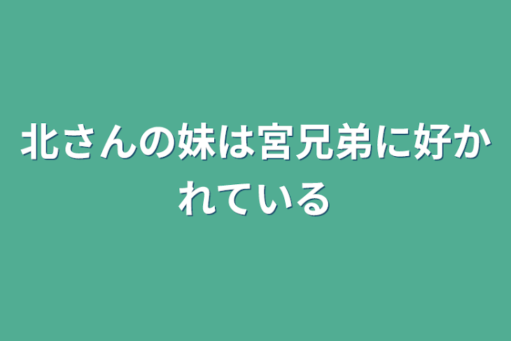 「北さんの妹は宮兄弟に好かれている」のメインビジュアル