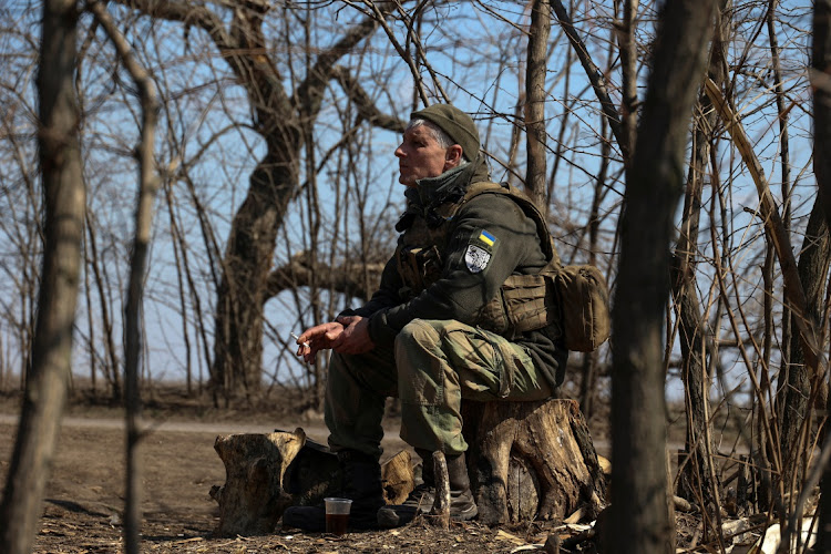 A Ukrainian serviceman of an air defence unit of the 93rd Kholodnyi Yar Separate mechanised brigade rests after his combat shift, amid Russia's attack on Ukraine, in Donetsk region, Ukraine, on March 28 2024.