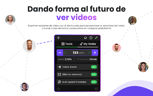 Saima: IA Controlador de velocidad de video y asistente de toma de notas