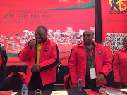 Deputy president Cyril Ramaphosa and Cosatu president S’dumo Dlamini. / Neo Goba