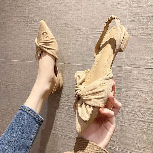 Title 7, Flat Bottom All-Match Bow-Knot Pointed Toe Wome...