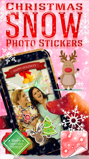 Christmas Snow Photo Stickers