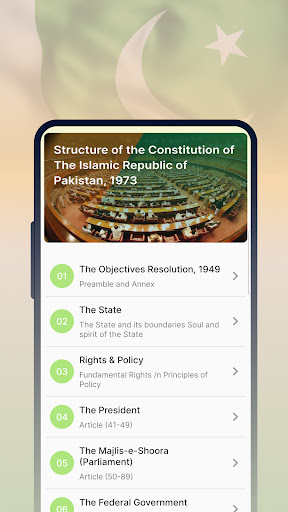 Screenshot Constitution of Pakistan