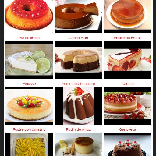 Recetas de postres flan tortas