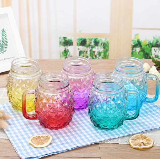 Title 7, Water cup, pineapple cup, mason jar, glass bott...