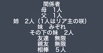 関係者募集中だよ！