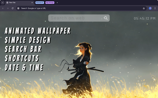 Young Girl Samurai Live Wallpaper