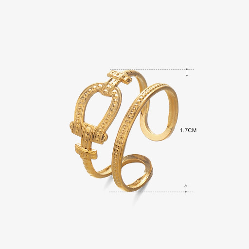 Title 6, Temperament Wild Gold Plated Double Stainless S...