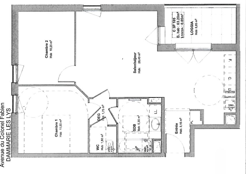 Vente appartement 3 pièces 63 m² à Dammarie-les-Lys (77190), 248 000 €
