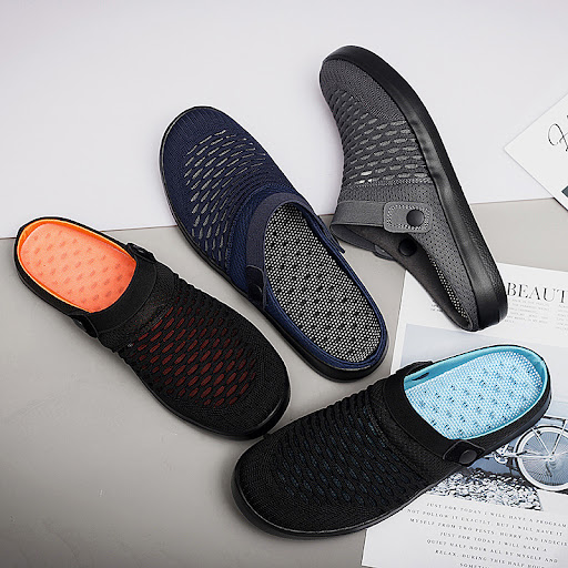 Title 9, Baotou Half Slippers Flat Non-heel Lazy Fashion...