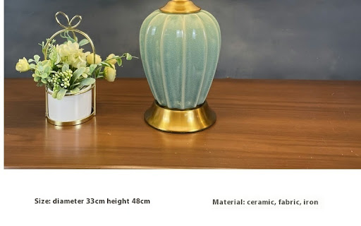 Title 3, Bronze Ceramic Table Lamp Household Minimalist ...