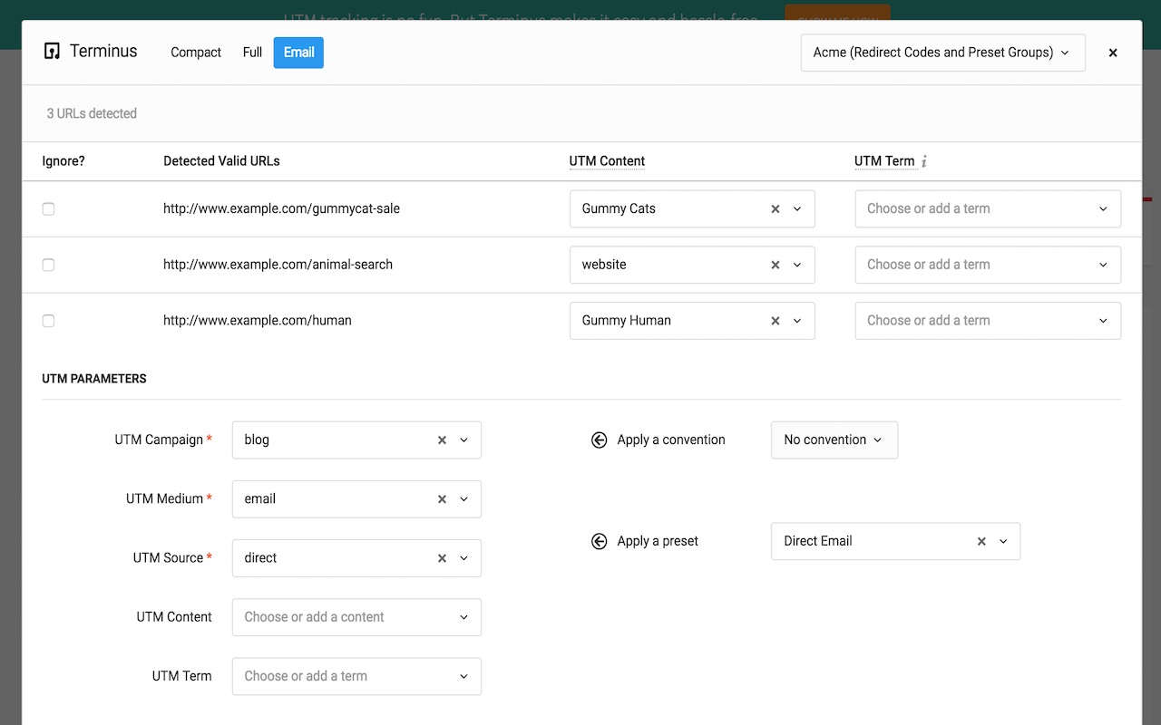 Terminus UTM Builder Preview image 5