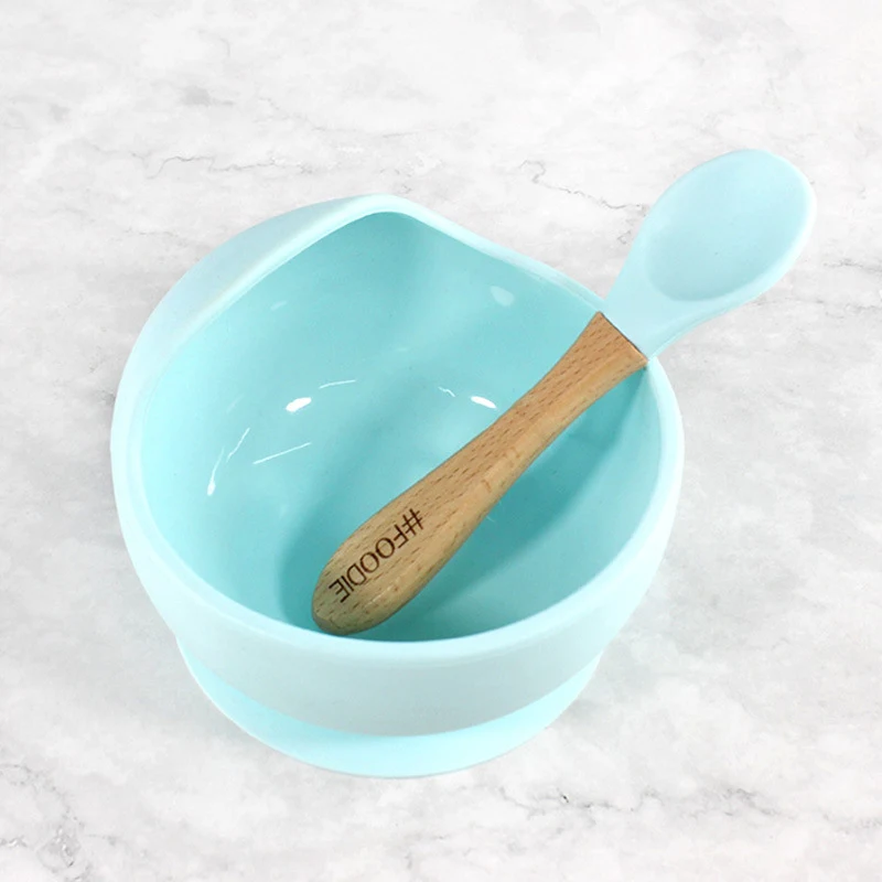 Baby Silicone Suction Cup Complementary Food Bowl Set, non-slip, BPA-free, easy to clean, perfect for baby feeding and m
