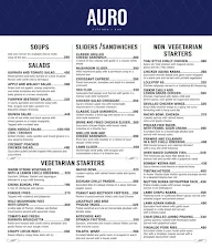 Auro Kitchen & Bar menu 1