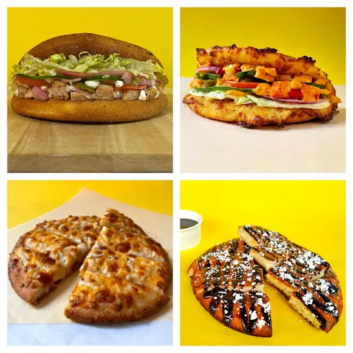 Chicken Salad Crustwich+ Peri Peri Chicken Sunburst + Cheesy Garlic Bread + Chocolate Sweetstix