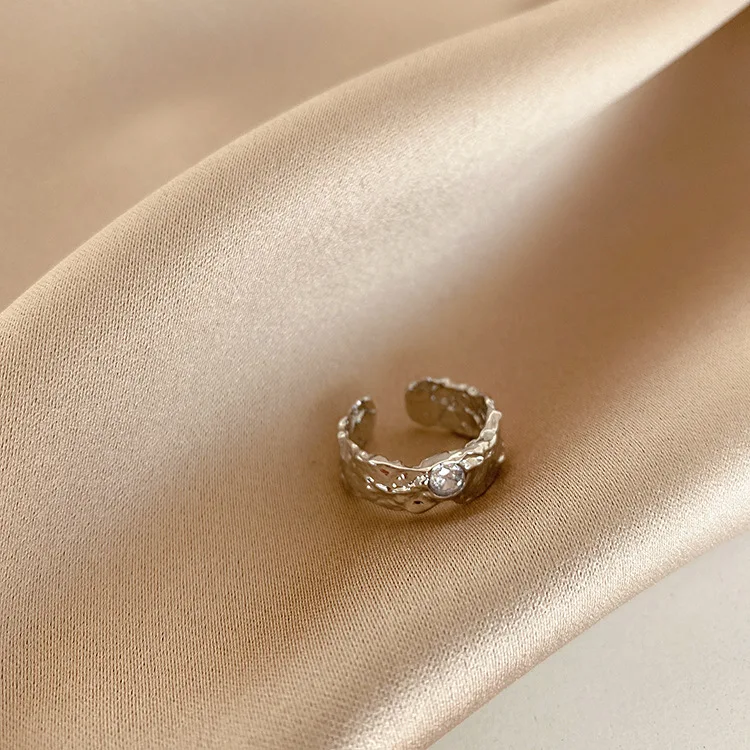 Title 4, Niche design onregelmatige metalen ring dames F...