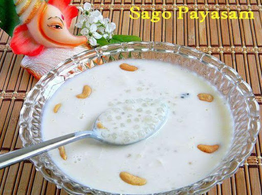 Indian Sweet Milk Dessert with Tapioca Pearls, also called Sago Payasam in Tamil(Indian Language) - Rich, Creamy and delicious dessert