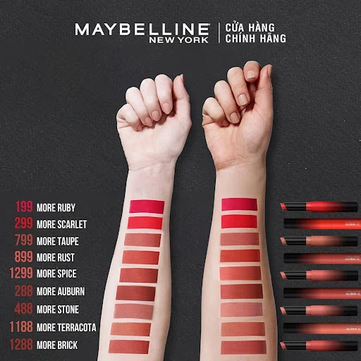 Son Lì Maybelline Mịn Môi Siêu Nhẹ 899 Đỏ Gạch 1.7g
Color Sensational Ultimatte #899 More Rust