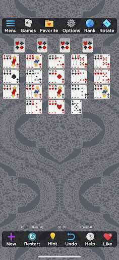 Screenshot Spider Solitaire Card Games