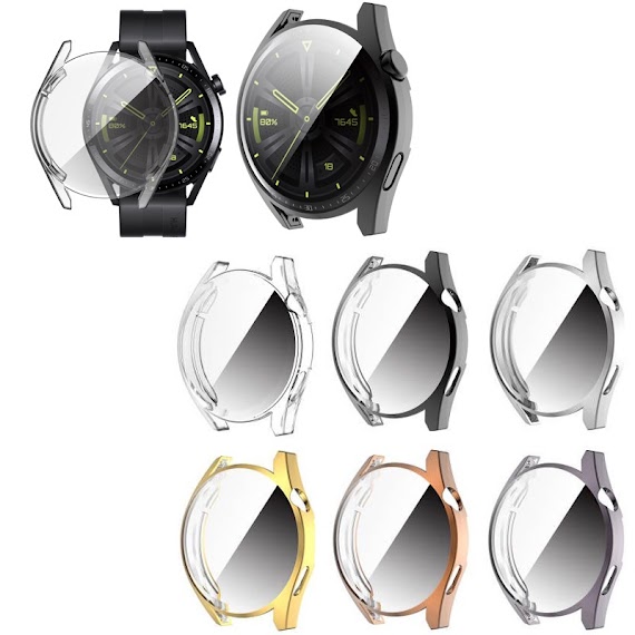 Ốp Tpu Trong Suốt/Mạ Điện Bảo Vệ Cho Huawei Watch Gt3 Gt 3 46Mm 42Mm