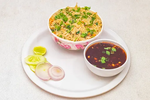 Veg Fried Rice With Veg Manchurian Combo