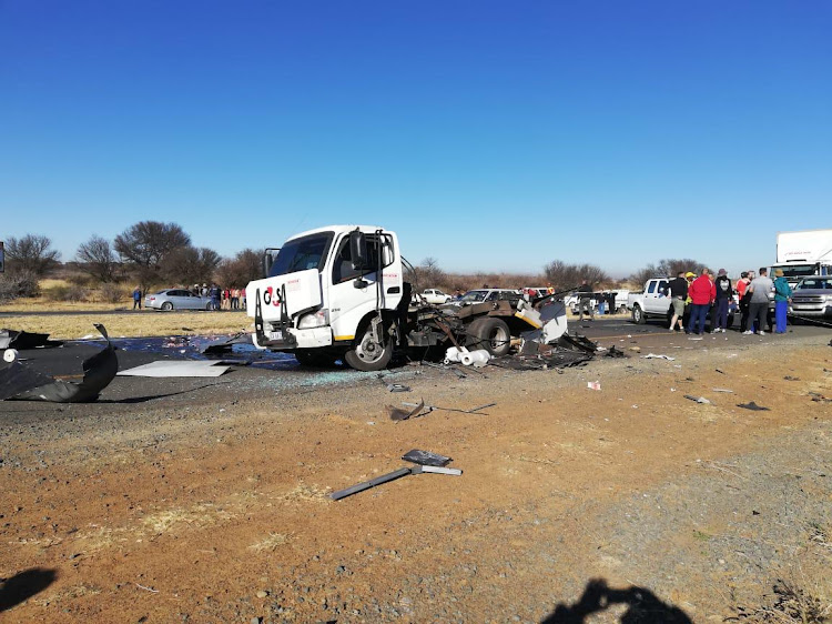 The G4S cash van was travelling from Bloemfontein in the direction of Botshabelo when it was ambushed by a gang in a double-cab bakkie and a sedan.