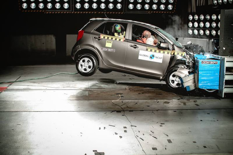 The Kia Picanto had the most stable body shell in the impact and also scored three stars