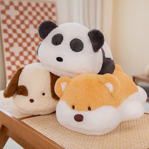 Title 2, Cute Lying Posture Animal Throw Pillow, soft an...