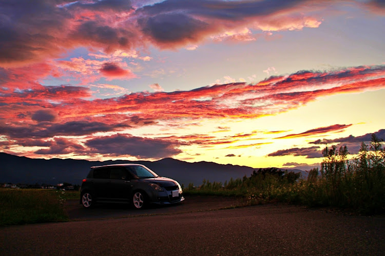 スイフトスポーツのドライブ・夕焼け・夕焼けと愛車に関するカスタム事例の投稿画像7枚目
