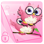 Pink anime cute owl theme  Icon