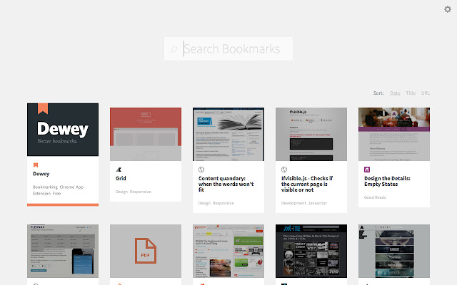 Dewey Bookmarks chrome extension