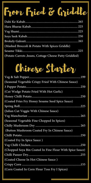 Blackhole Restaurant & Bar menu 