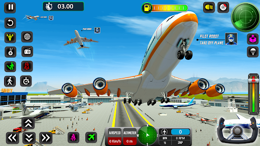 Screenshot Robot Pilot Airplane Games 3D