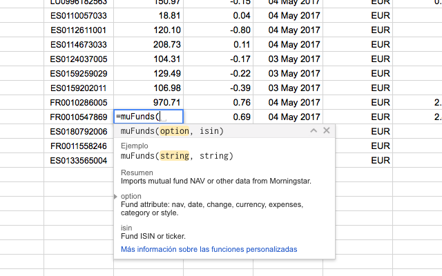 Screenshot of µFunds