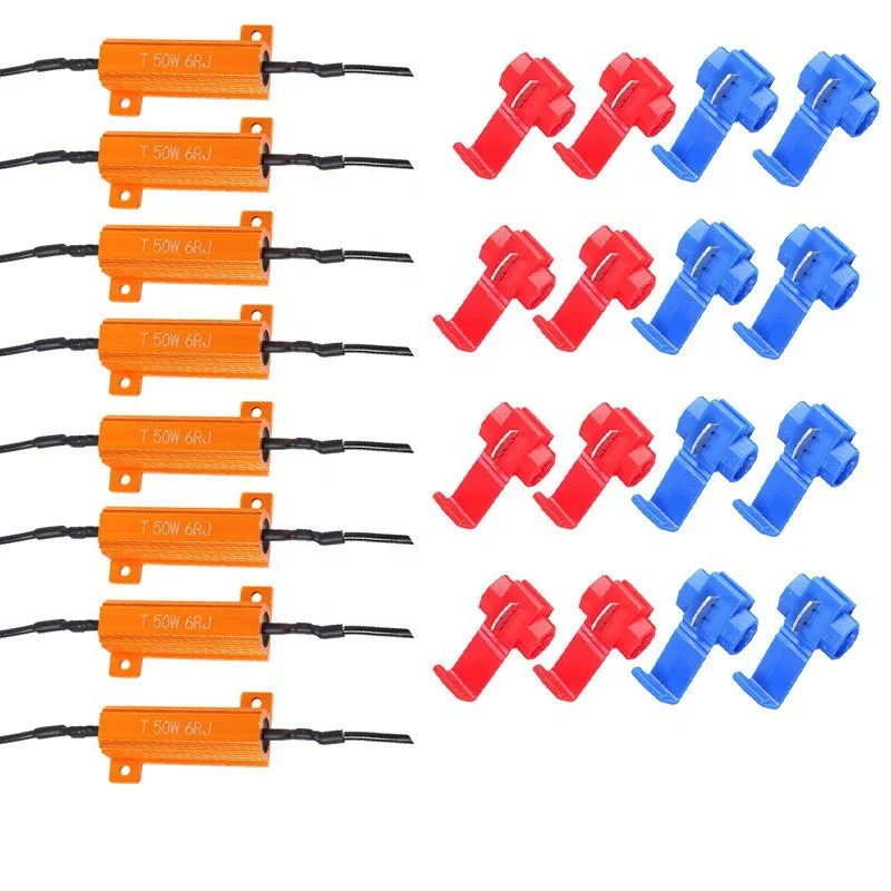 Decodificador LED de Resistencia con Carcasa de Aluminio Resistente Metal 50W Solución confiable para evitar parpadeos y errores de luces LED.