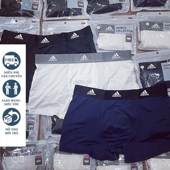 Quần Sịp Đùi Nam Boxer Adidas Cotton Siêu Co Giãn 4 Chiều Kèm Túi Zip Vệ Sinh.quần Lót Nam Siêu Thoáng Khử Mùi